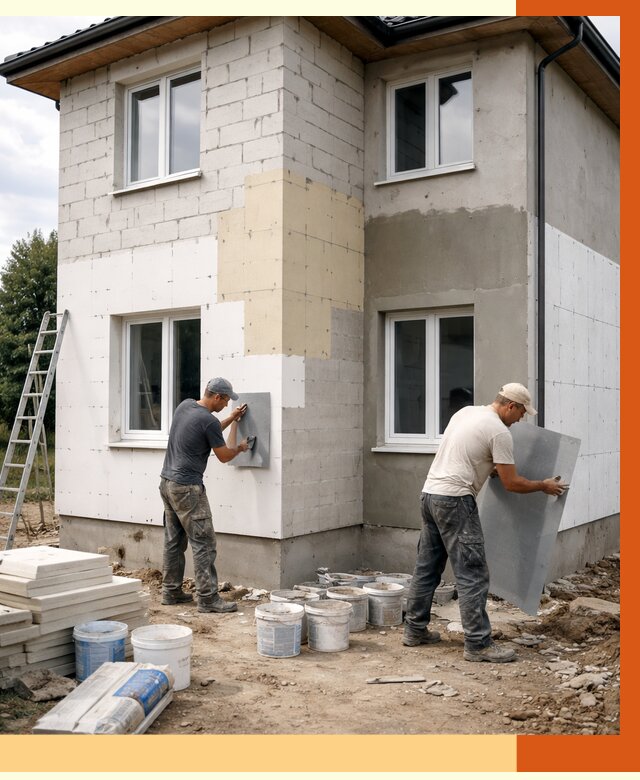 Утепление дома из газобетона в Фрязине от 4362 руб./м² — заказать у ТепломастерФрз