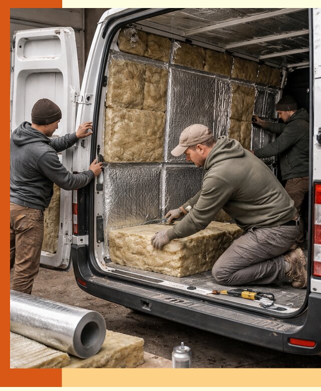 Утепление фургона в Фрязине: профессиональная теплоизоляция и шумоизоляция